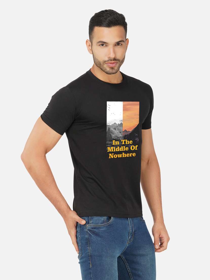 men chest print short sleeve t-shirt - 20492880 -  Standard Image - 1