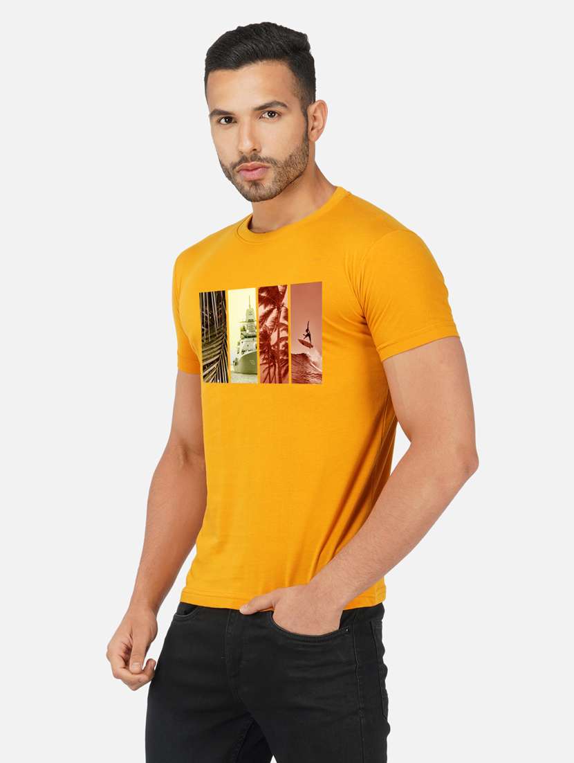 men chest print short sleeve t-shirt - 20492884 -  Standard Image - 1