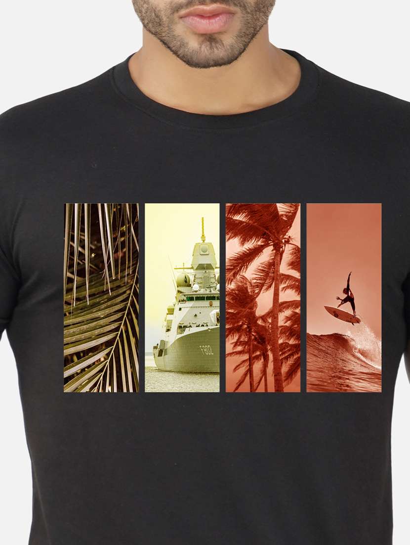 men chest print short sleeve t-shirt - 20492886 - Standard Image - 4
