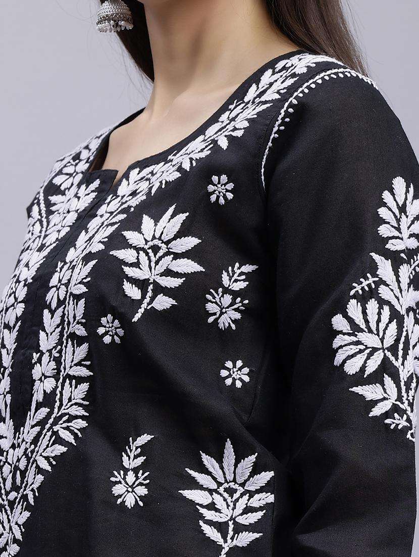 women chikankari straight kurta - 20495056 -  Standard Image - 6