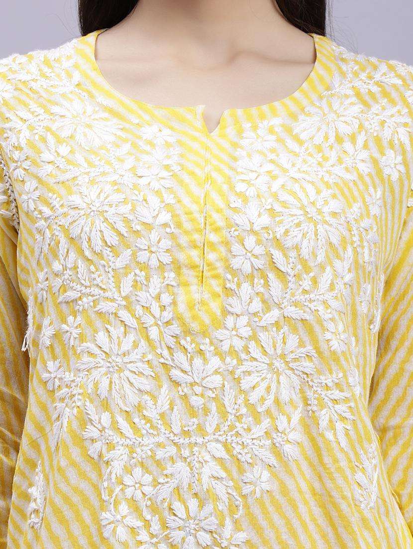 women chikankari straight kurta - 20495064 -  Standard Image - 1