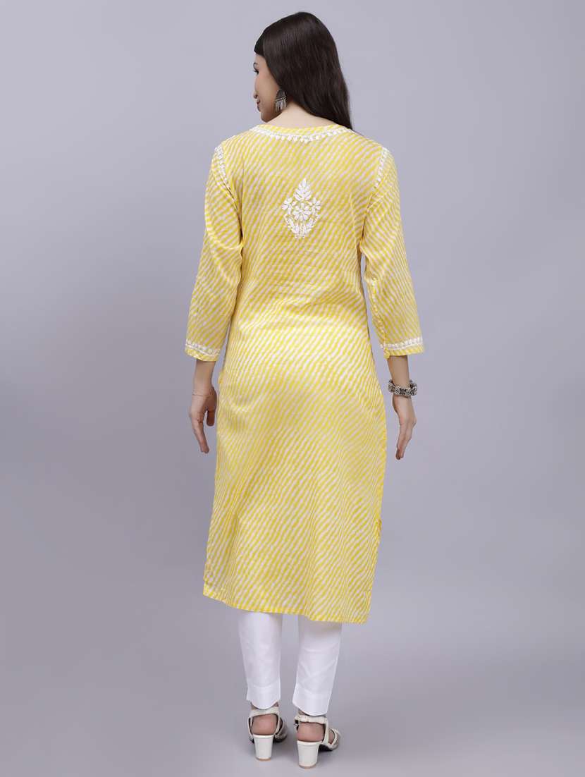 women chikankari straight kurta - 20495064 -  Standard Image - 4