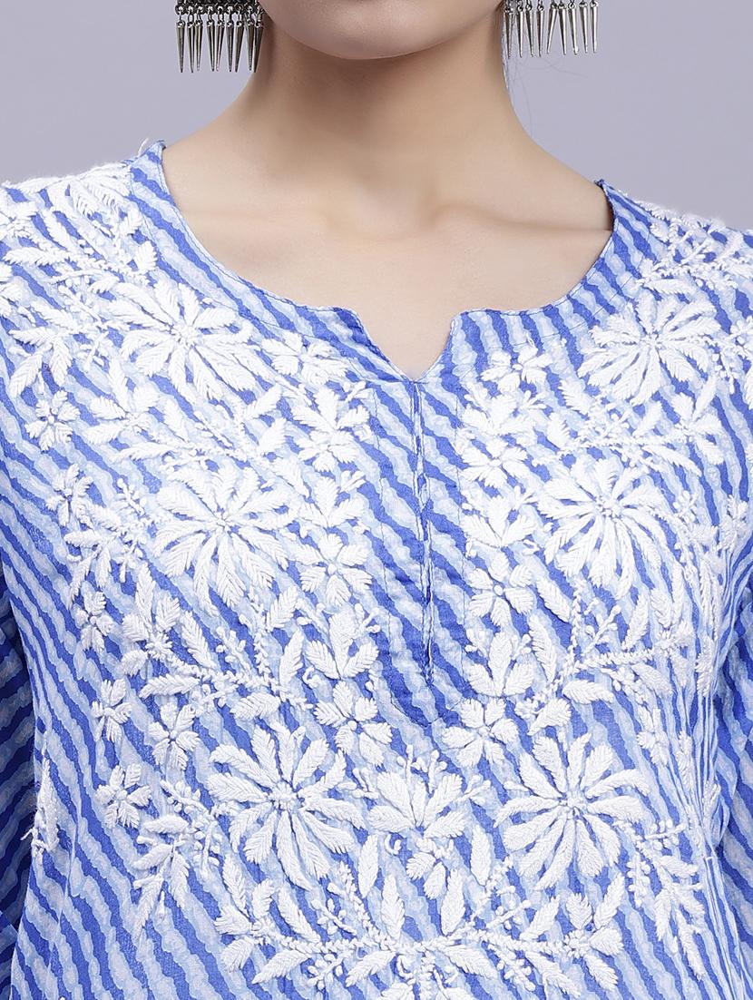 women chikankari straight kurta - 20495066 - Standard Image - 6