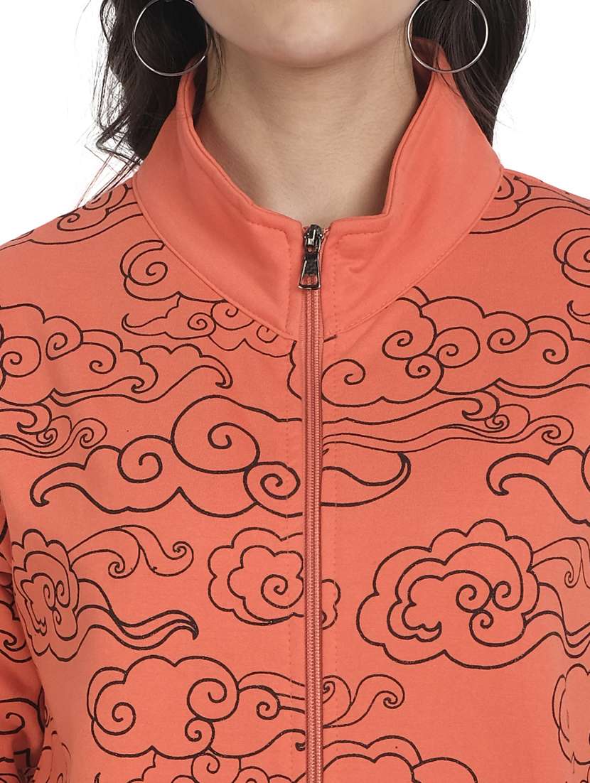 women printed zipper sweatshirt - 20495887 -  Standard Image - 4