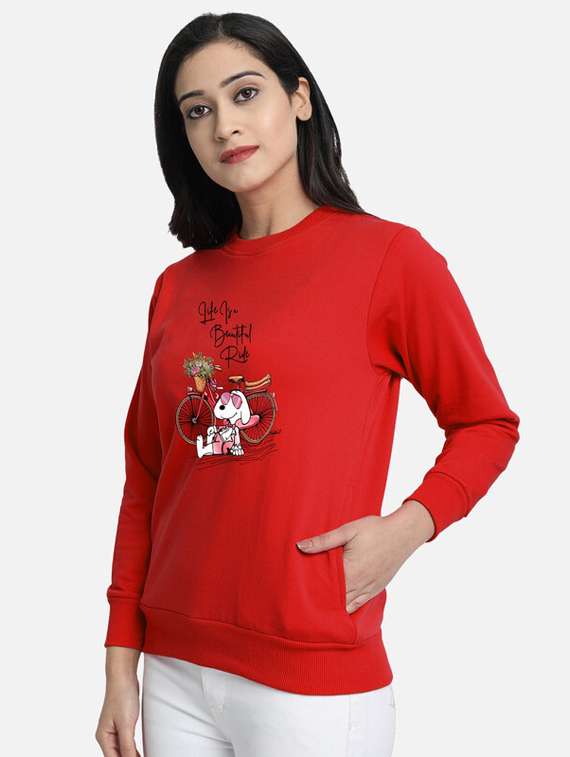 red fleece sweatshirt - 20495929 -  Standard Image - 1
