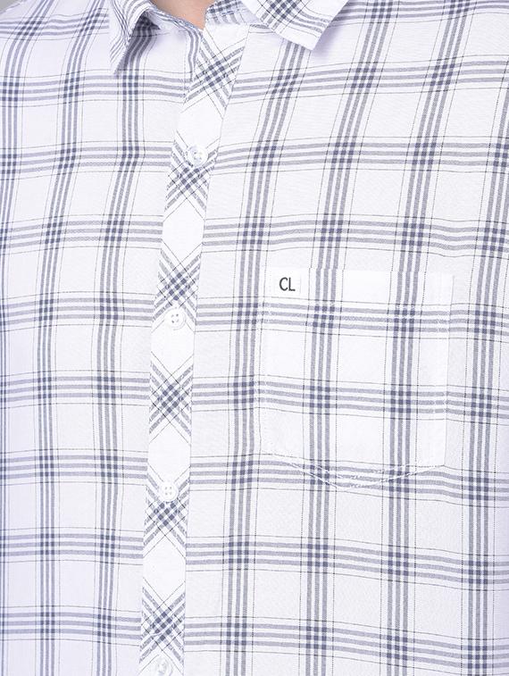 men white cotton checked casual shirt - 20497244 - Standard Image - 4