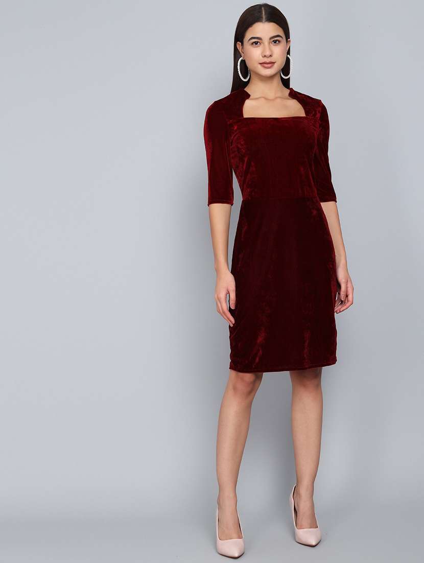 women solid bodycon dress - 20497706 -  Zoom Image - 0