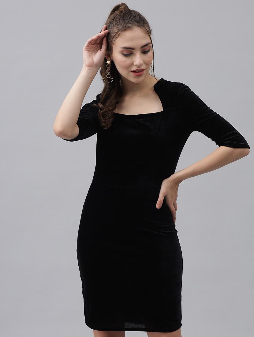 women solid bodycon dress - 20497707 -  Zoom Image - 0