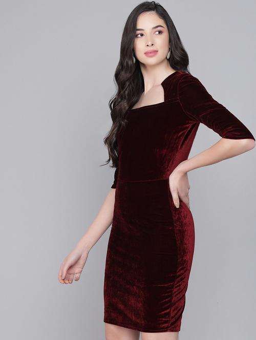 women solid bodycon dress - 20497733 - Standard Image - 0