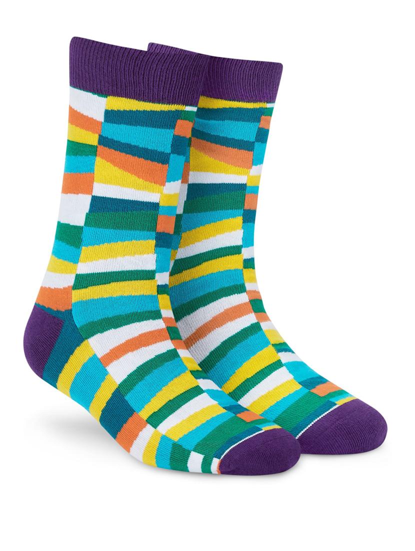 multi colored above angle length socks - 20497950 - Standard Image - 1