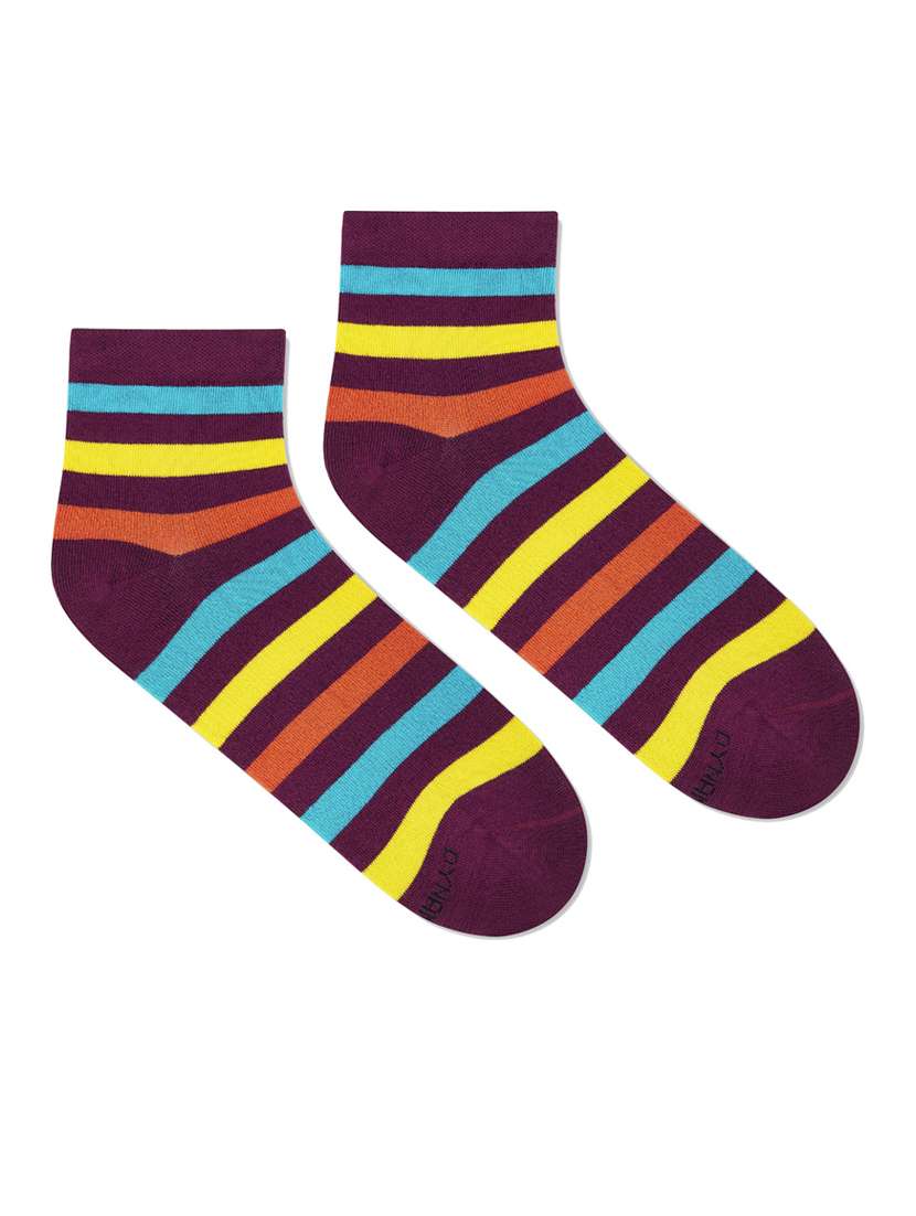 multi colored ankle length socks - 20497997 -  Standard Image - 1