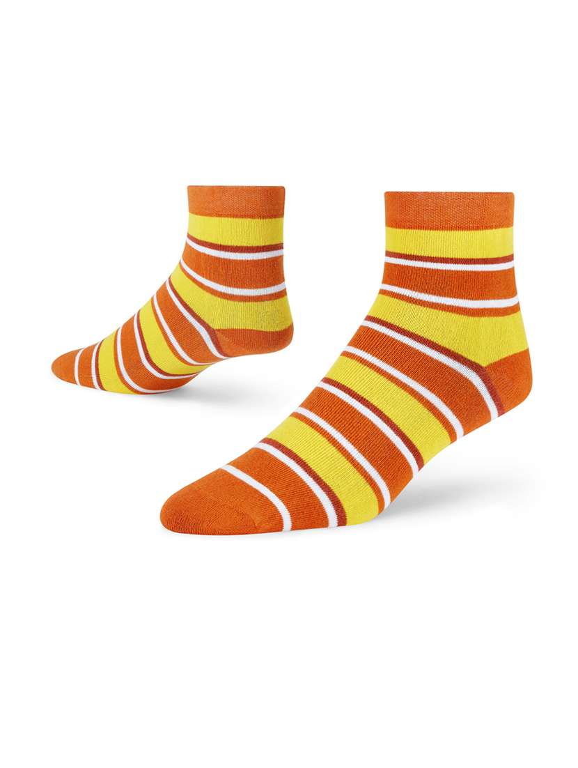 multi colored cotton ankle length socks - 20498001 -  Standard Image - 1