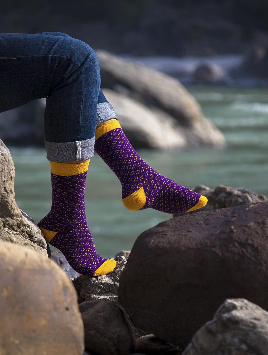 unisex multi colored above ankle length socks - 20498090 - Standard Image - 1