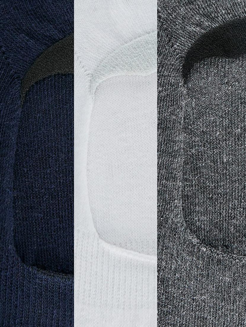 unisex solid no show socks combo - 20498171 - Standard Image - 4