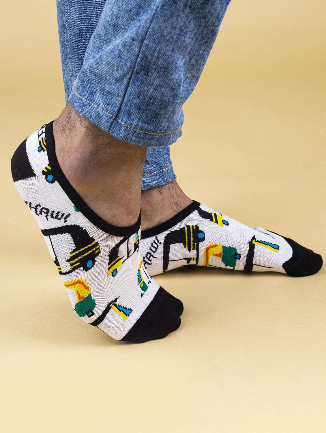 unisex printed no show socks comb - 20498179 -  Standard Image - 1