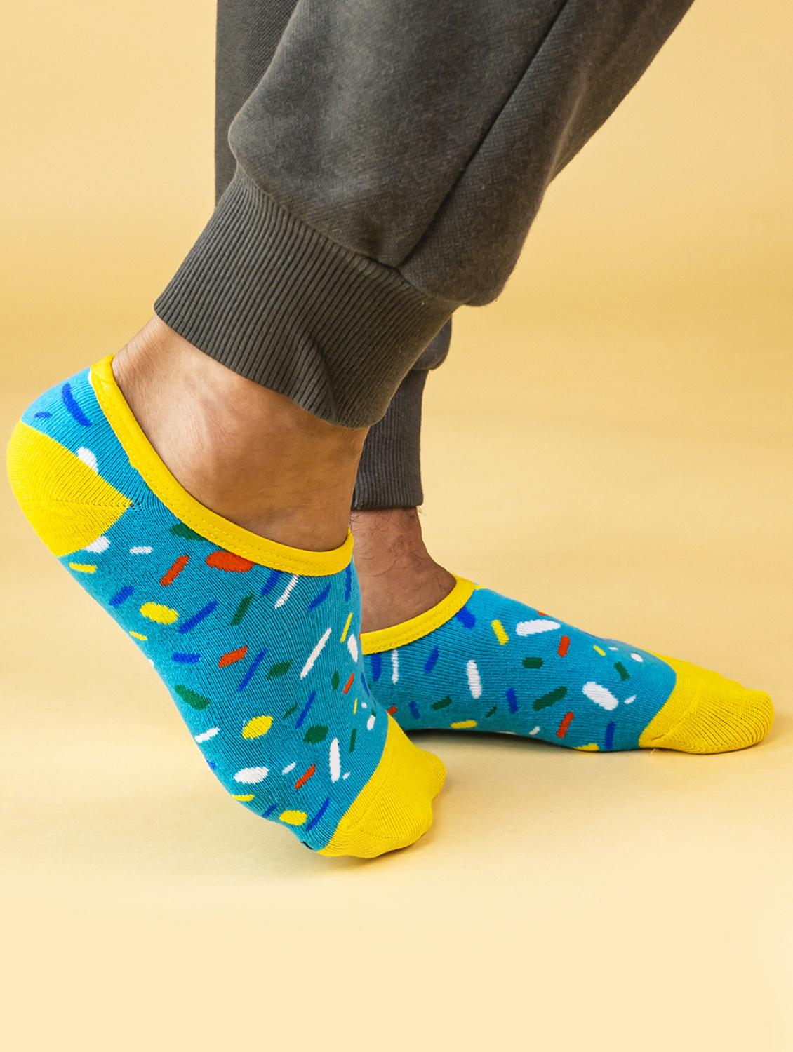 unisex printed no show socks combo - 20498187 - Standard Image - 1
