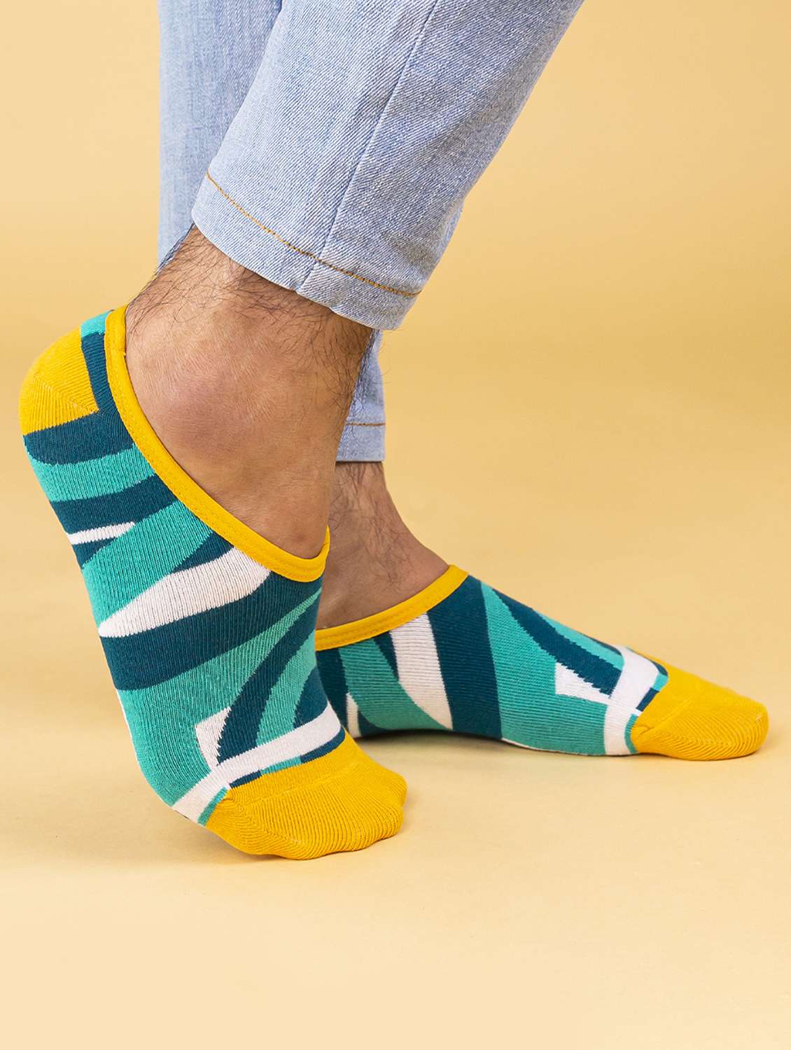 unisex printed no show socks combo - 20498201 -  Standard Image - 1