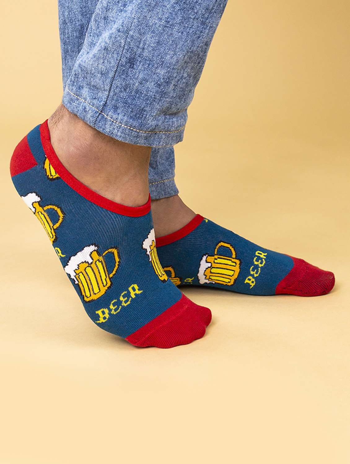 unisex printed no show socks combo - 20498204 -  Standard Image - 1