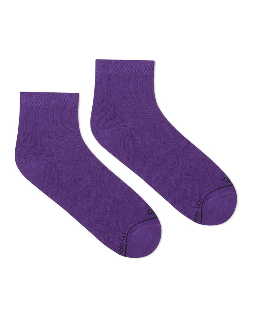 purple cotton ankle length socks - 20498451 -  Standard Image - 1