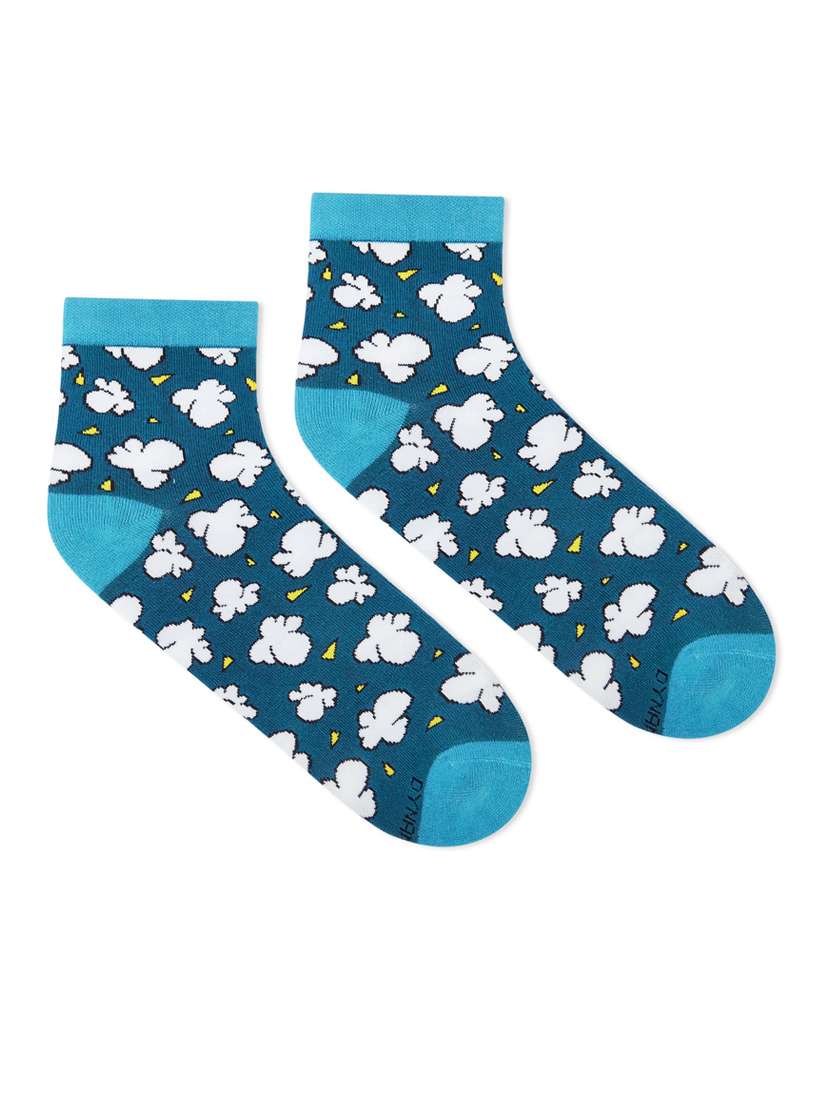 multi colored cotton ankle length socks - 20498459 -  Standard Image - 1