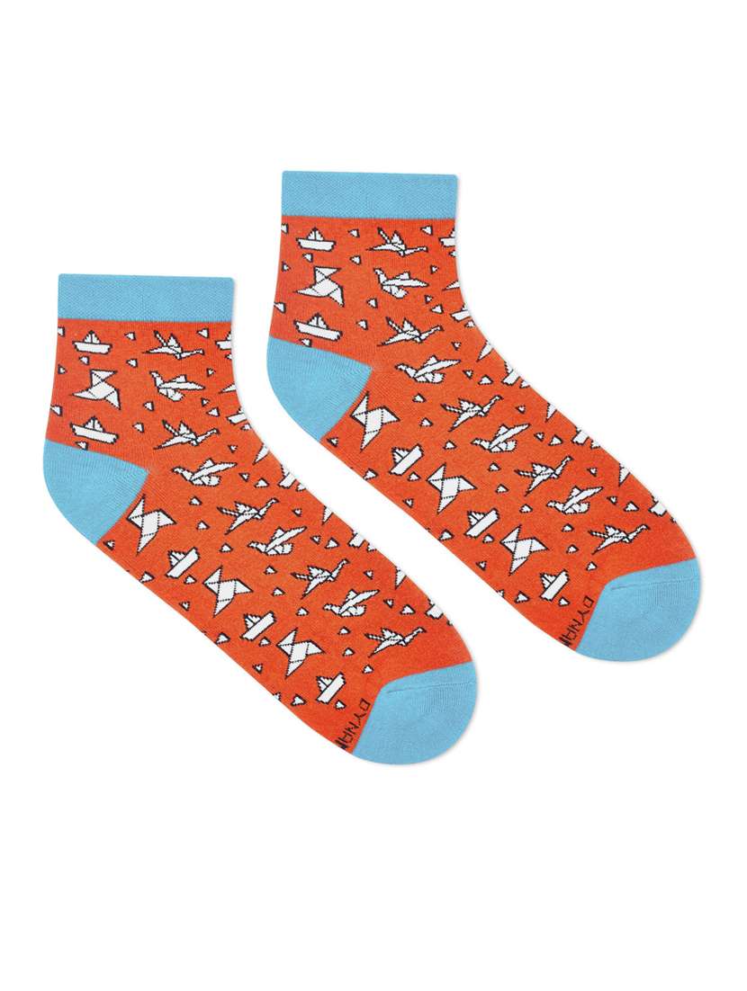 multi colored cotton ankle length socks - 20498471 -  Standard Image - 1