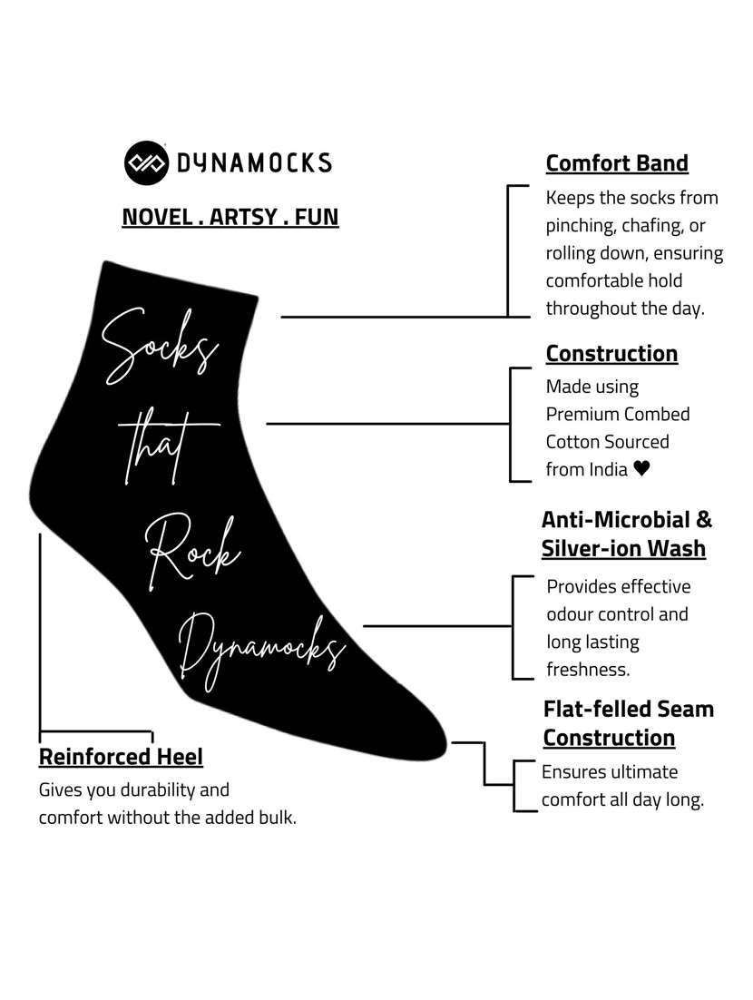 multi colored cotton ankle length socks - 20498471 -  Standard Image - 4