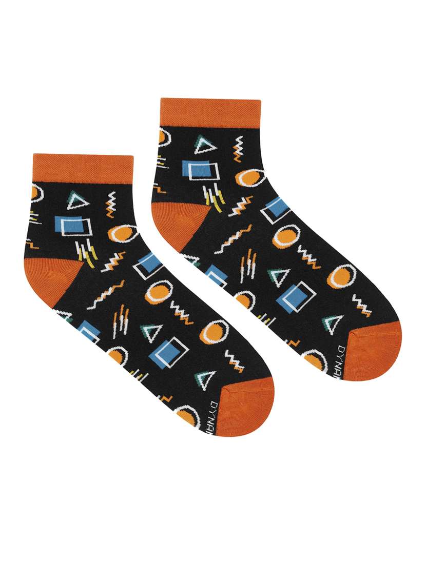 multi colored cotton ankle length socks - 20498475 -  Standard Image - 1