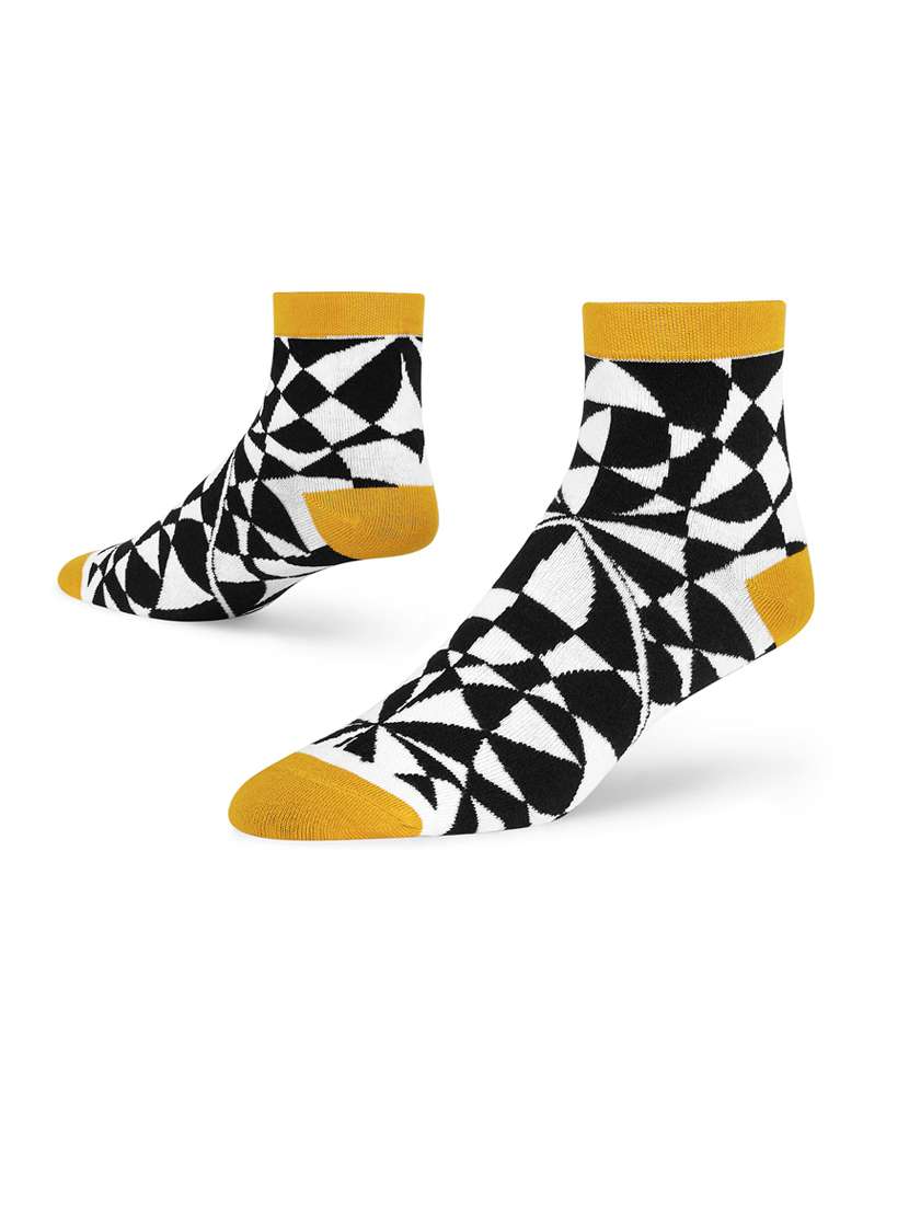 multi colored cotton ankle length socks - 20498479 -  Standard Image - 1