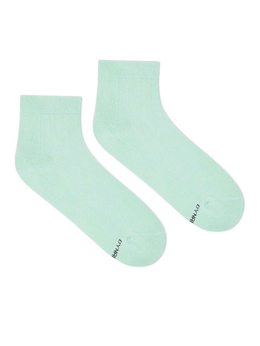 sea green cotton ankle length socks - 20498493 -  Standard Image - 1