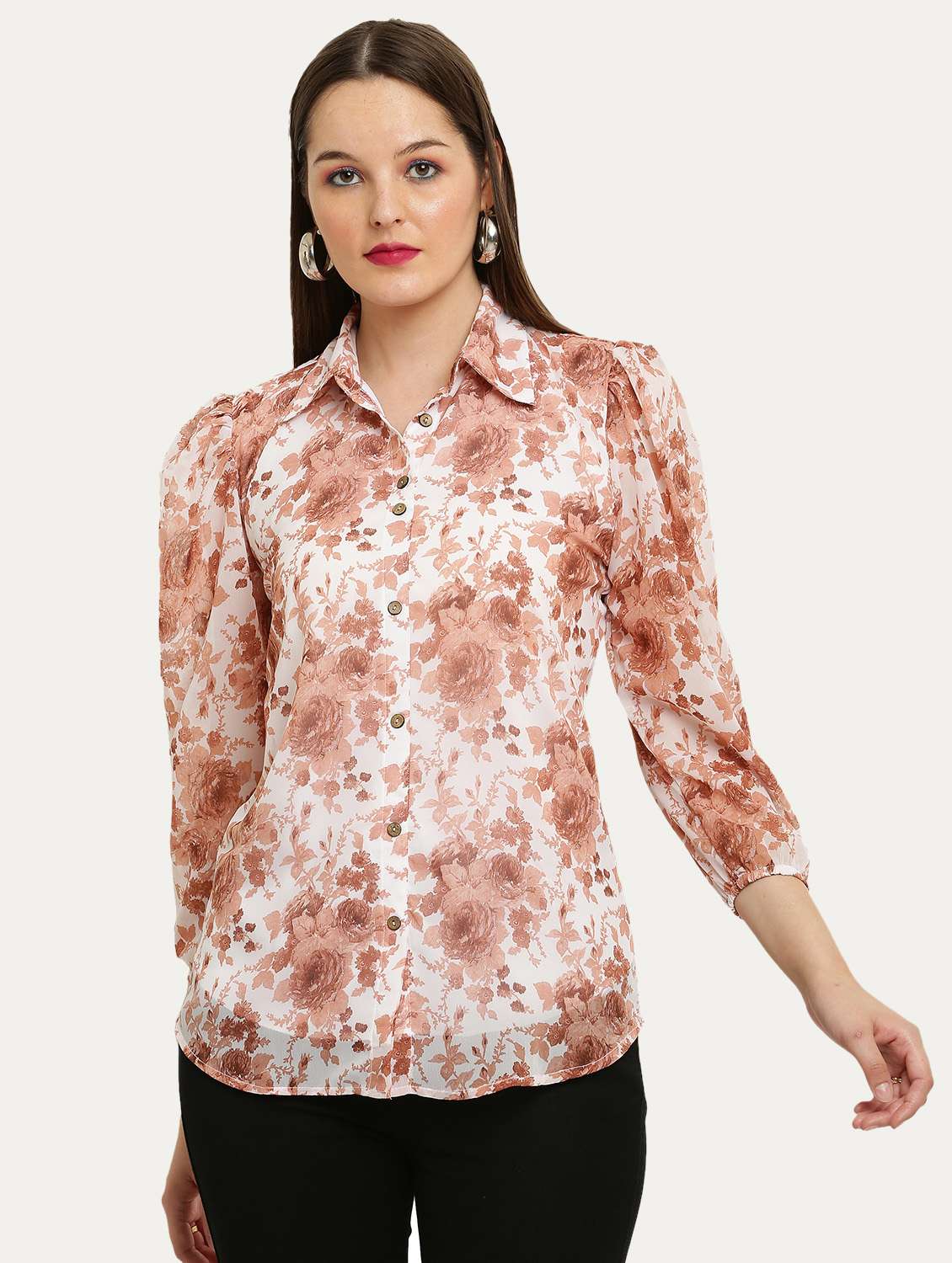 floral printed regular shirt