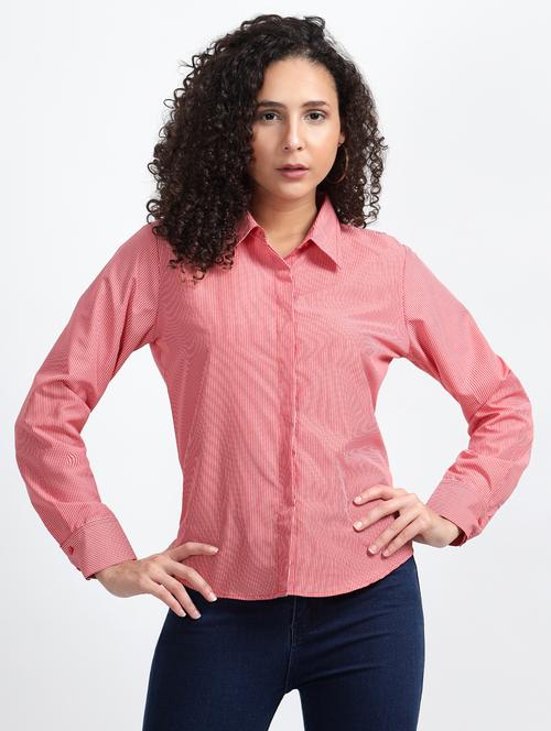 red stripes formal shirt - 20498981 - Standard Image - 0