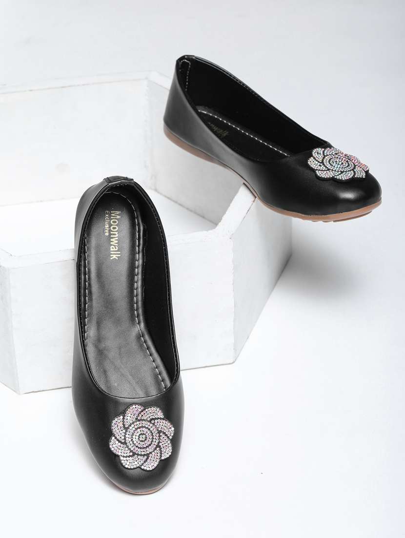 women black embellished slip on ballerina - 20499023 -  Standard Image - 1