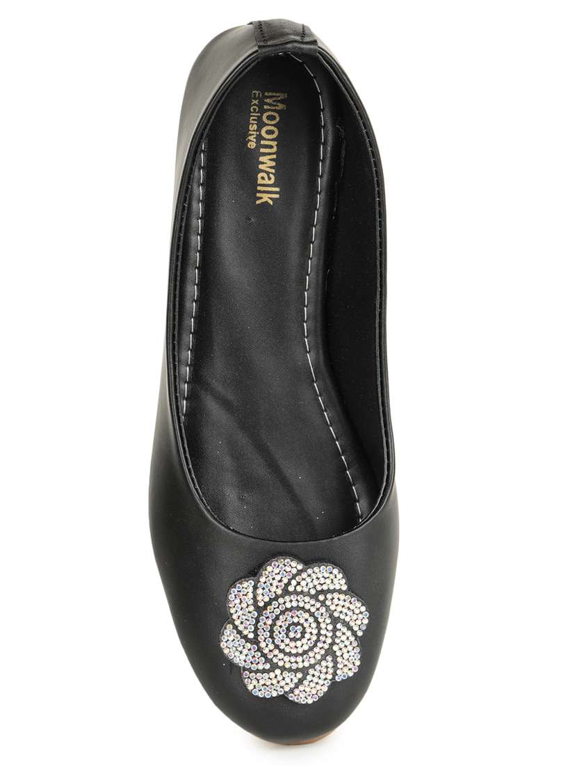 women black embellished slip on ballerina - 20499023 -  Standard Image - 4