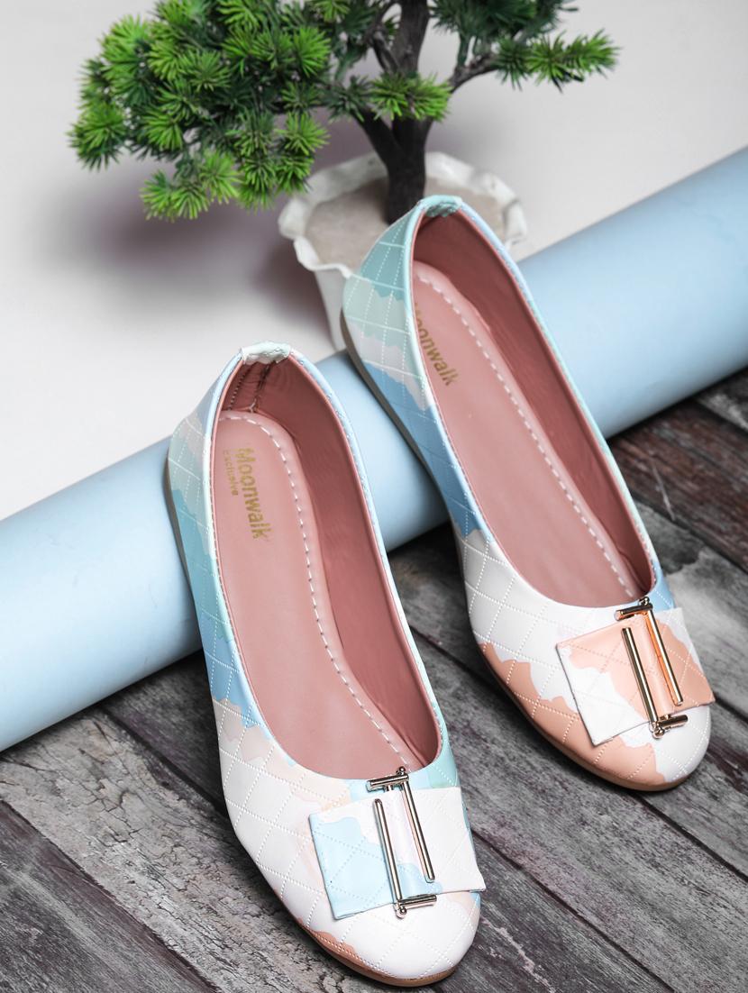 women color block multi colored slip on ballerina - 20499025 - Standard Image - 1