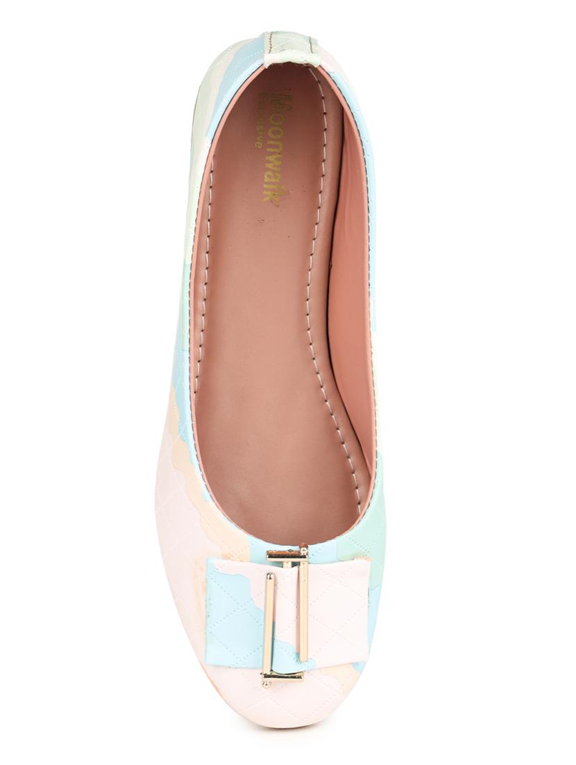 women color block multi colored slip on ballerina - 20499025 - Standard Image - 4