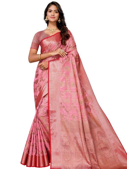 women's banarasi saree with blouse - 20499069 - Standard Image - 0