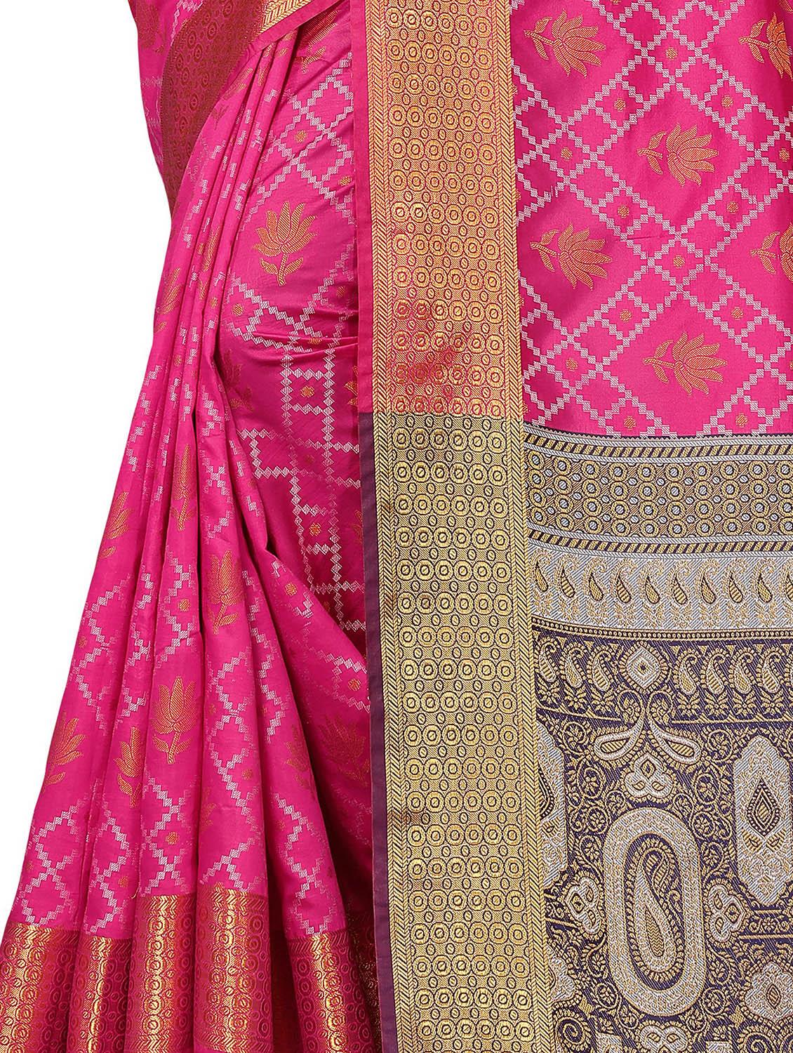 women pink self design banarasi saree - 20499093 - Standard Image - 1