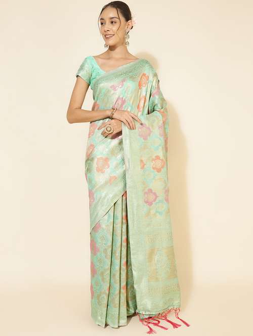 women's banarasi saree with blouse - 20500951 -  Standard Image - 0