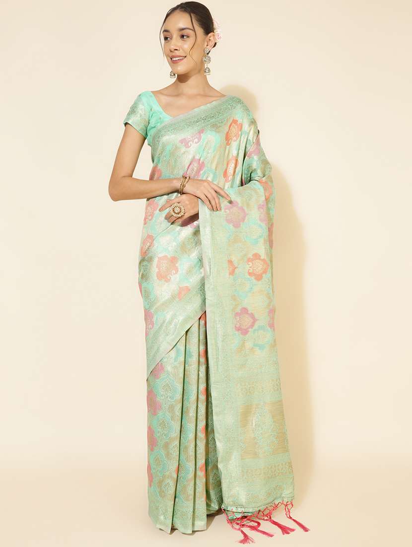 women's banarasi saree with blouse - 20500951 -  Zoom Image - 0