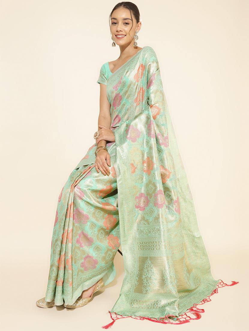 women's banarasi saree with blouse - 20500951 - Standard Image - 1