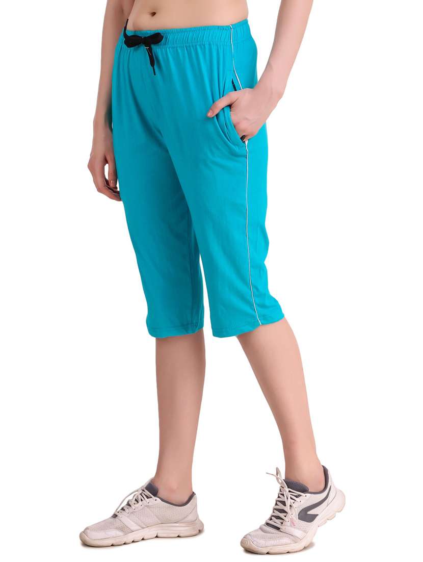 light blue solid capri - 20501421 -  Standard Image - 1
