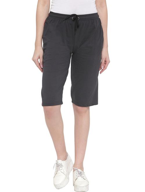 women grey regular capri - 20501424 -  Standard Image - 0