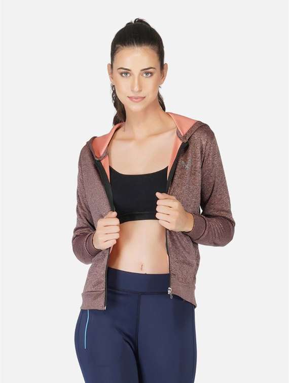 brown hooded regular jacket - 20501505 - Standard Image - 1