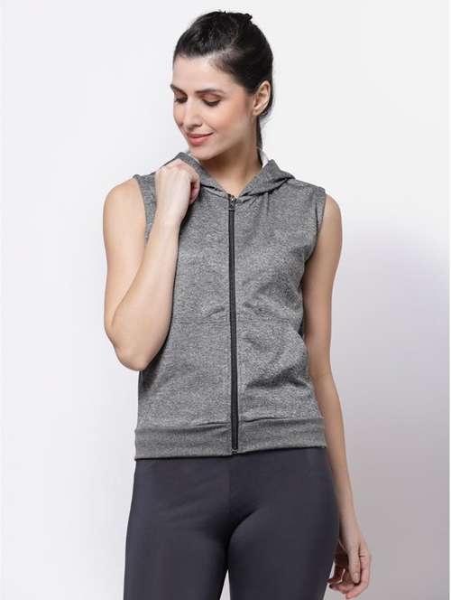 grey hooded regular jacket - 20501522 -  Standard Image - 0