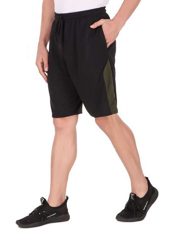 men color block cotton bermudas shorts - 20501565 -  Standard Image - 1