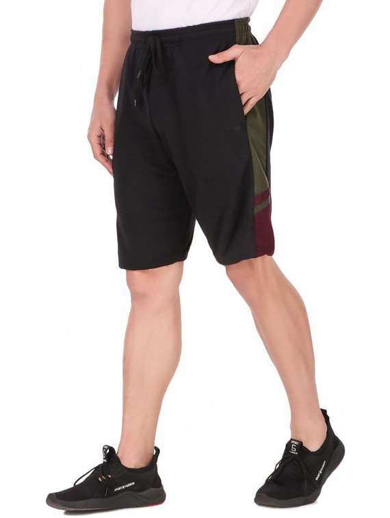 men color block cotton bermudas shorts - 20501567 -  Standard Image - 1
