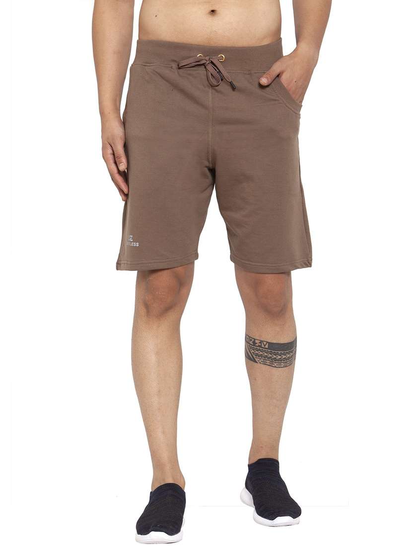 men solid cotton bermudas shorts