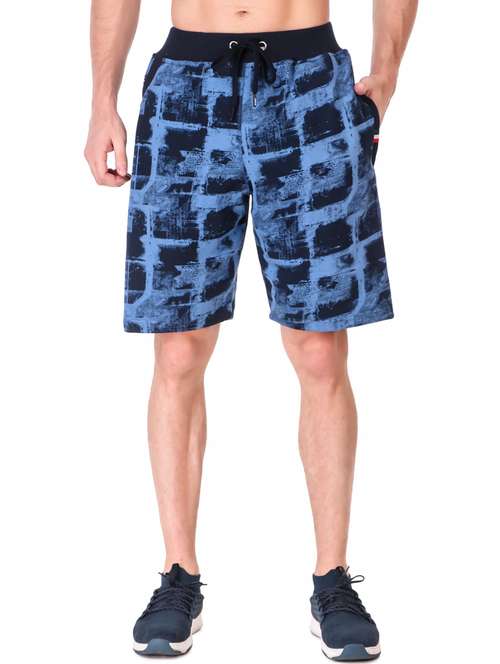 men printed cotton bermudas shorts - 20501581 - Standard Image - 0