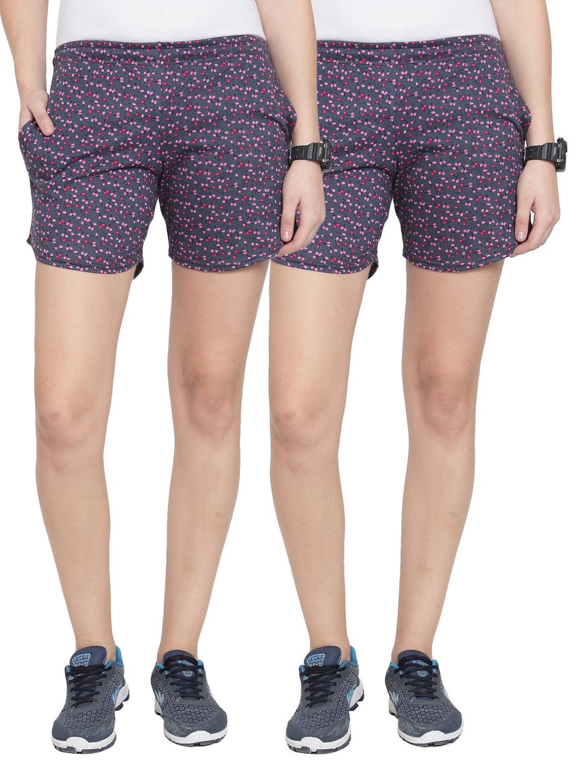 combo of 2 purple cotton regular short - 20501603 - Zoom Image - 0