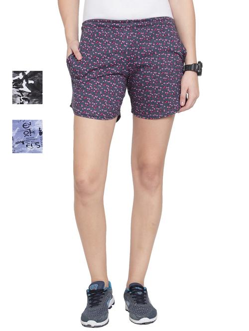 combo of 3 multi colored cotton regular short - 20501612 - Standard Image - 0